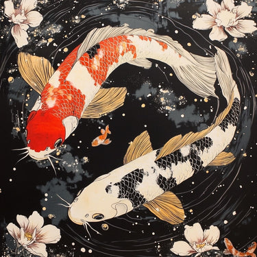 Koi Fish Acrylic Canvas
